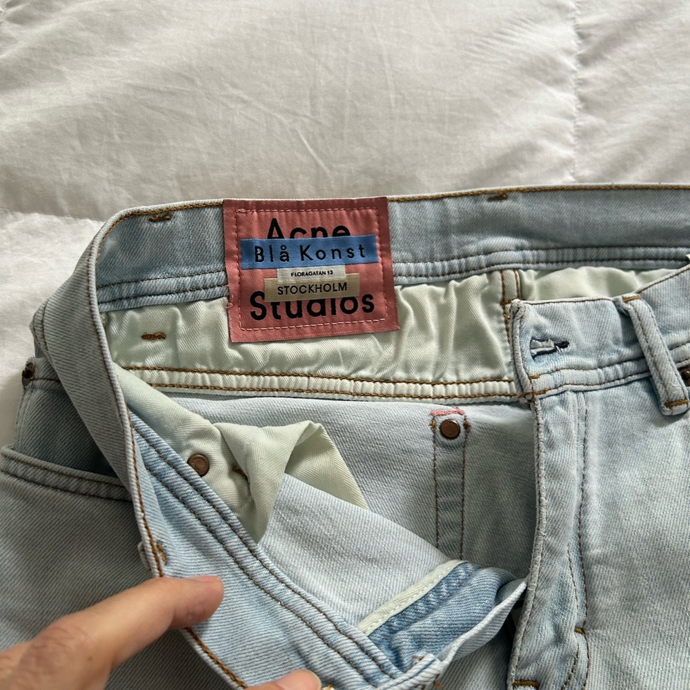 Acne faded blue Straight Leg Jeans